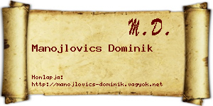 Manojlovics Dominik névjegykártya